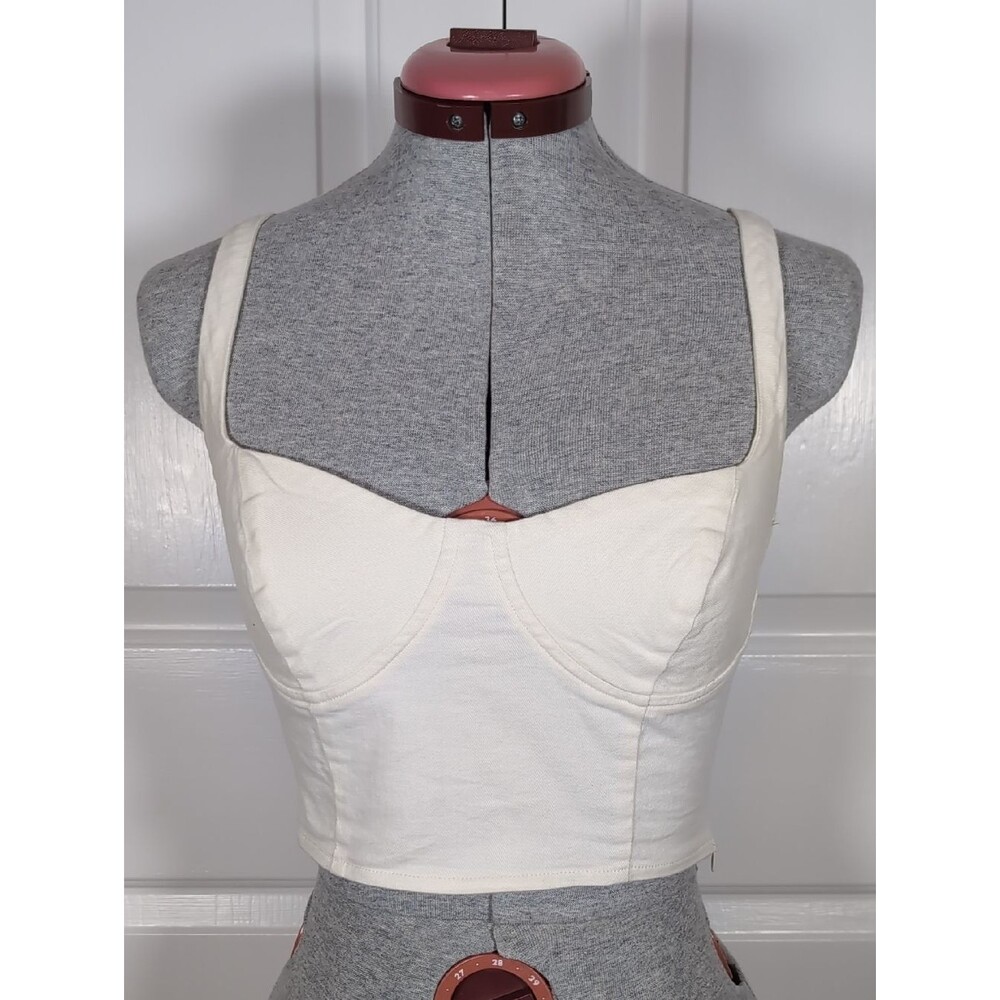 ASTR the Label Cream Corset Top Cream Bustier Crop Top Coquette Aesthetic Size S
